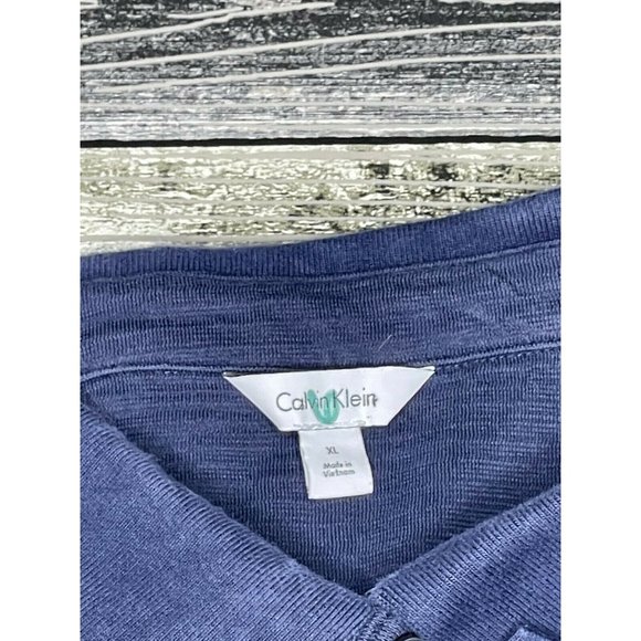 Calvin Klein Polo Shirt Mens XL Blue Short Sleeve - Picture 5 of 6